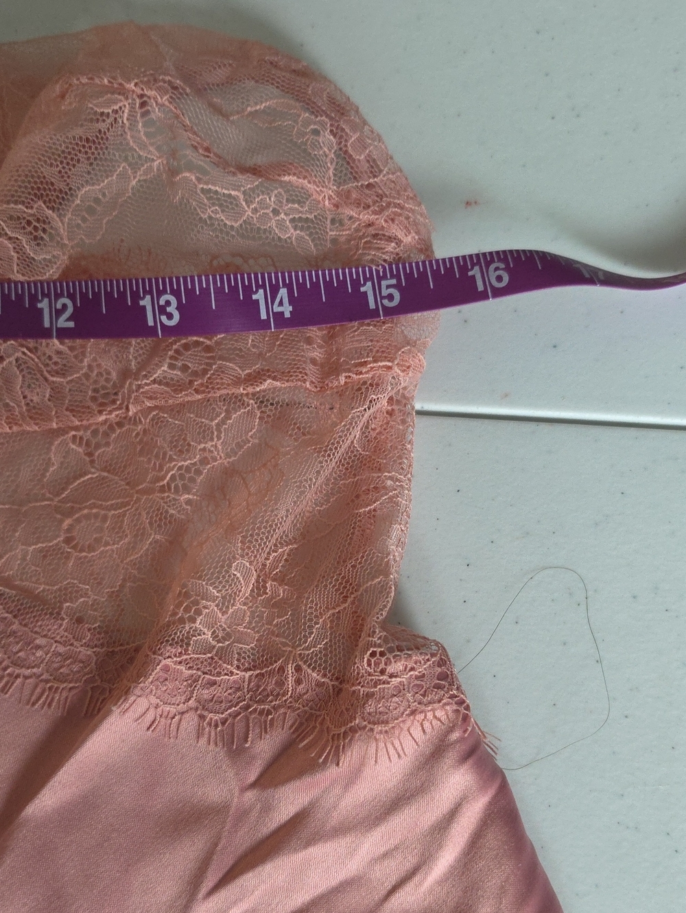 Y2K Vintage Victoria's Secret Pink Lace Slip Dress Chemise #A21 - Picture 4 of 5